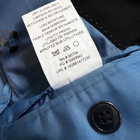 Like New! [Vince Camuto] Black Blazer + Suit Jacket | Teen Sport Coat | 36 Slim - Picture 13 of 16